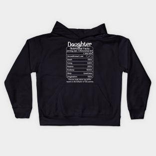 Daughter Nutritional Facts (for Dark Shirts) Kids Hoodie